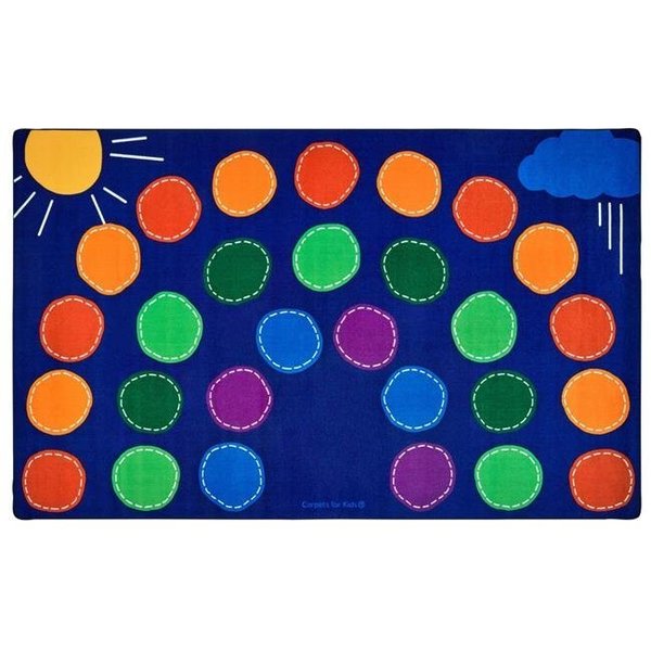 Carpets For Kids Carpets for Kids 8412 7 ft. 6 in. x 12 ft. Rectangle Premium Rainbow Seating Rug 8412